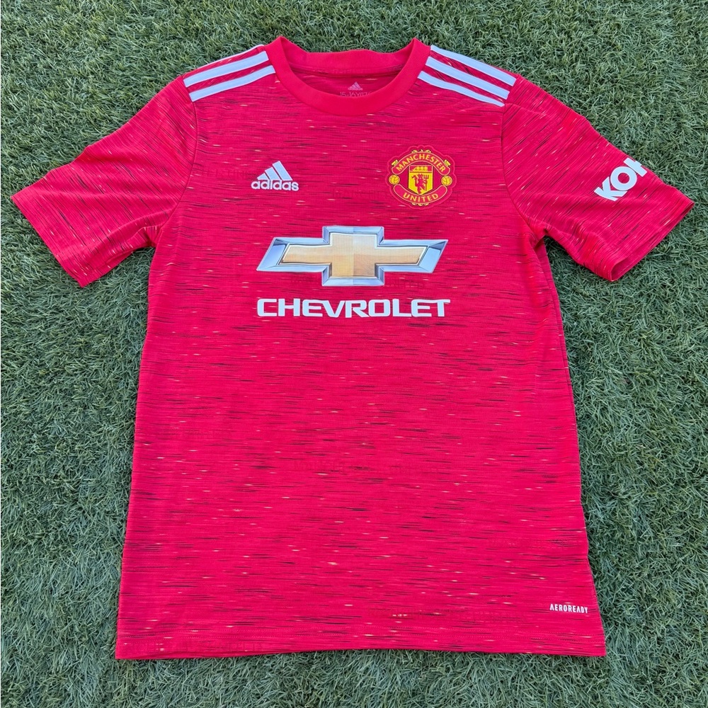 Adidas Kids Red Manchester United Soccer Jersey Size Youth XL